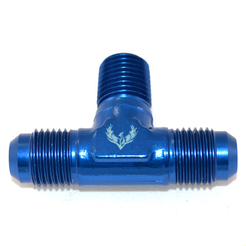 Flare to Pipe TEE on Branch  -08 | 3/8 NPT