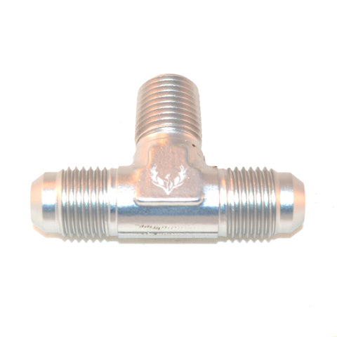 Flare to Pipe TEE on Branch  -08 | 3/8 NPT