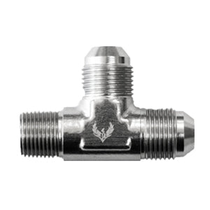 Flare to Pipe TEE on Branch  -08 | 3/8 NPT