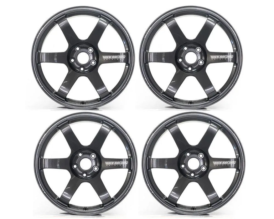 Volk Racing Tesla Model 3 | Lexus IS250/IS350 | Nissan 350Z/370Z TE37 Saga S-plus Wheel Set of 4 18x9 5x114.3 35mm Diamond Dark Gunmetal