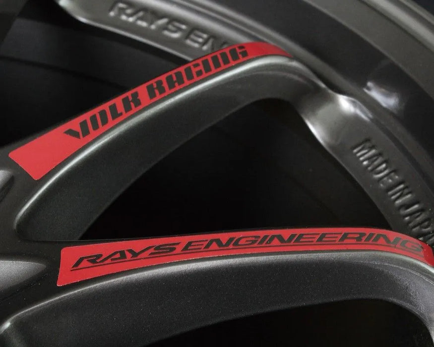Volk Racing 2pc 17 | 18" CE28SL Spoke Sticker - Red